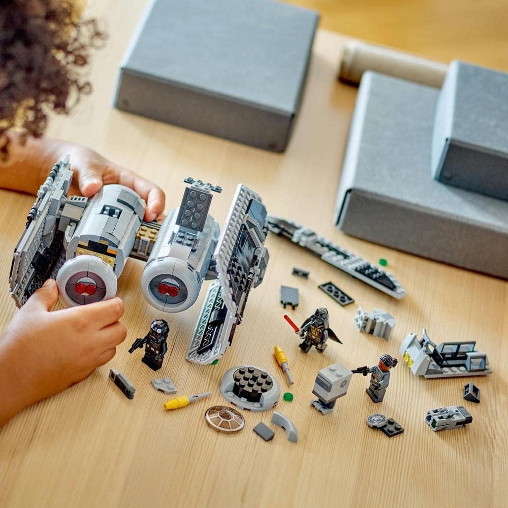 LEGO 75347 Star Wars TIE Bomber Model Building Kit, Starfighter with Gonk Droid Figure & Darth Vader Minifgure with a Lightsaber, Ramadan Gift Idea for Kids