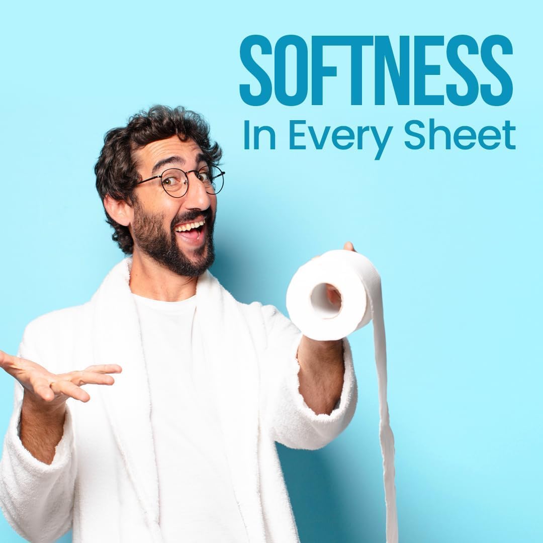 Nice Touch 2-Ply Plain Toilet Rolls, 10 X 400 Sheets Extra Saving Tissue Rolls - 4000 Premium 2-Ply Sheets, Soft Feel Tissue Suitable for All Skin Types and Germ Protection — additional view 2