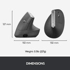 Logitech MX Vertical Wireless Mouse — Graphite