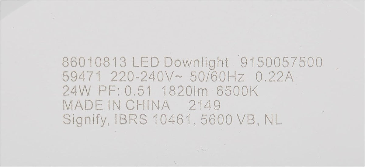 Philips LED Downlight 24W MESON 6500K D200mm Cut out 220V-240V 50/60Hz — White