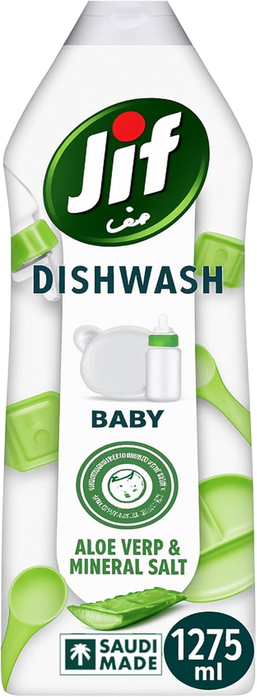 JIF Baby Dishwashing Liquid, Aloe Vera & Mineral Salt, 1275ml