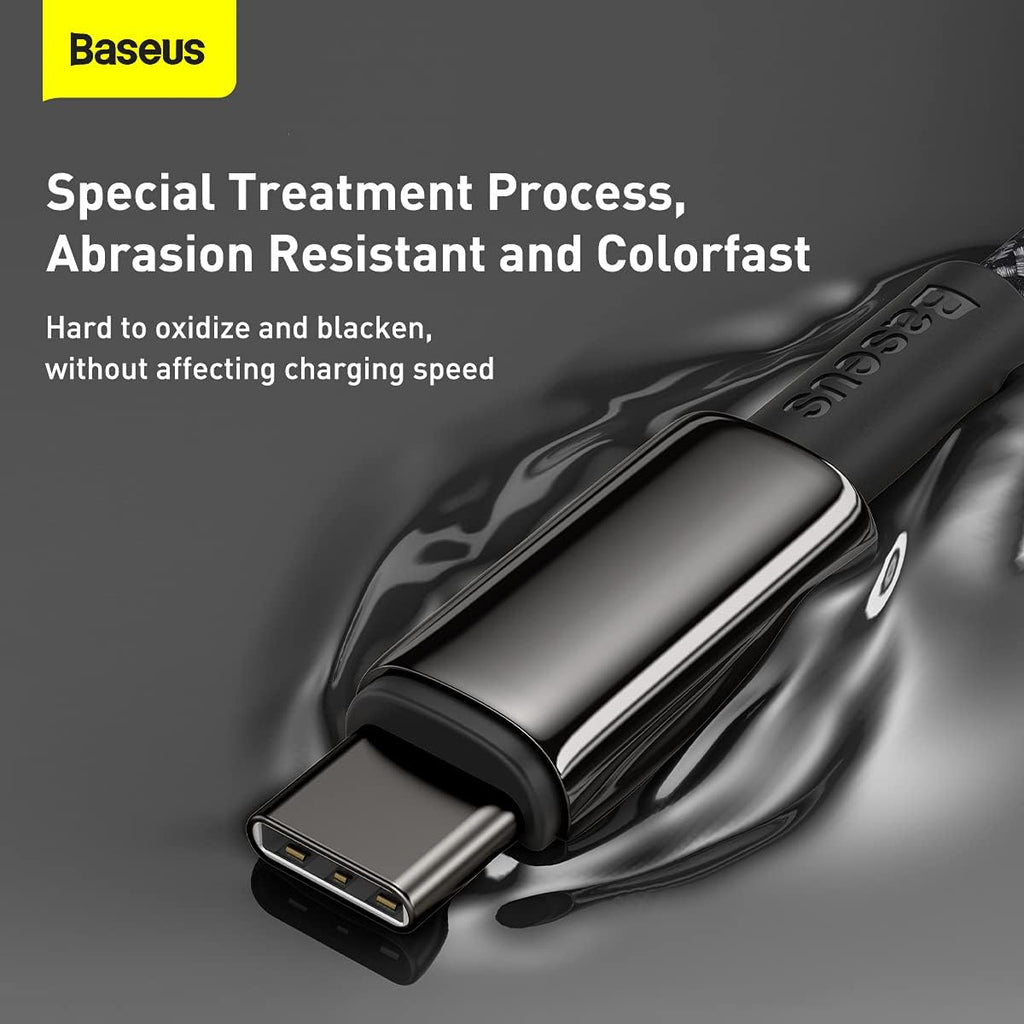 Baseus Tungsten Gold Fast Charging Data Cable Type-C to Type-C 100W 2m Black — Black