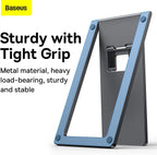 Baseus Metal Stand Desktop Holder, Fully Foldable Holder for Desk, Desktop Mobile Phone Cradle Dock — For Phones (Foldable) — Grey