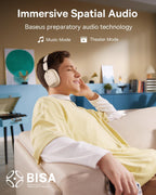 Baseus Bowie H1i Wireless Headphones — White