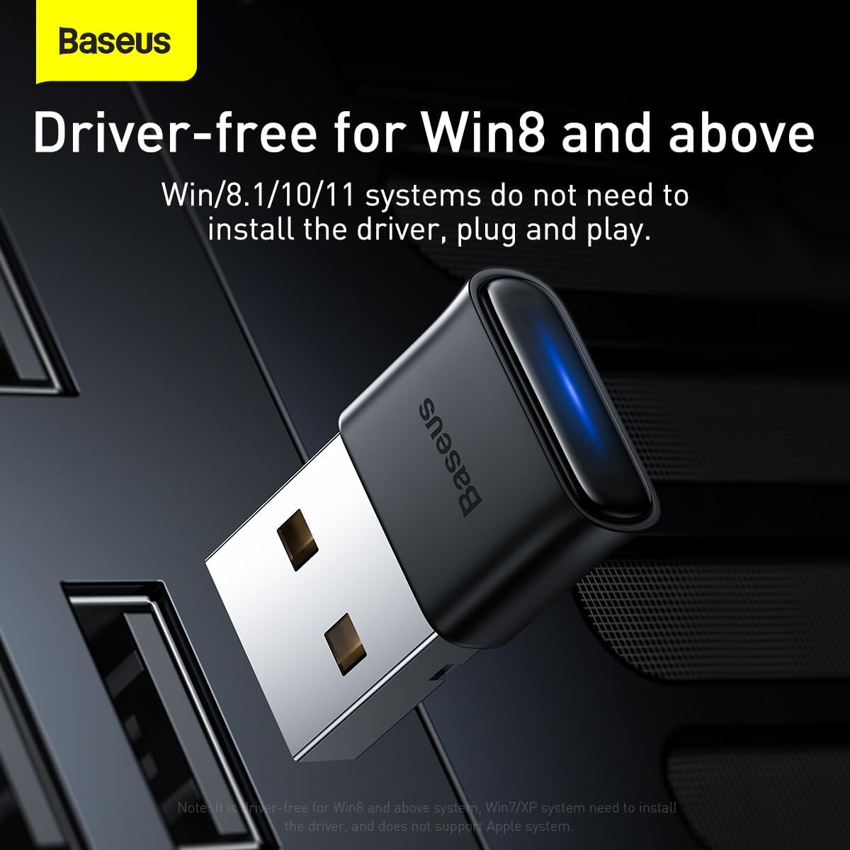 Baseus ZJBA000001 Mini USB Bluetooth V5.0 Wireless Adapter Black — Black