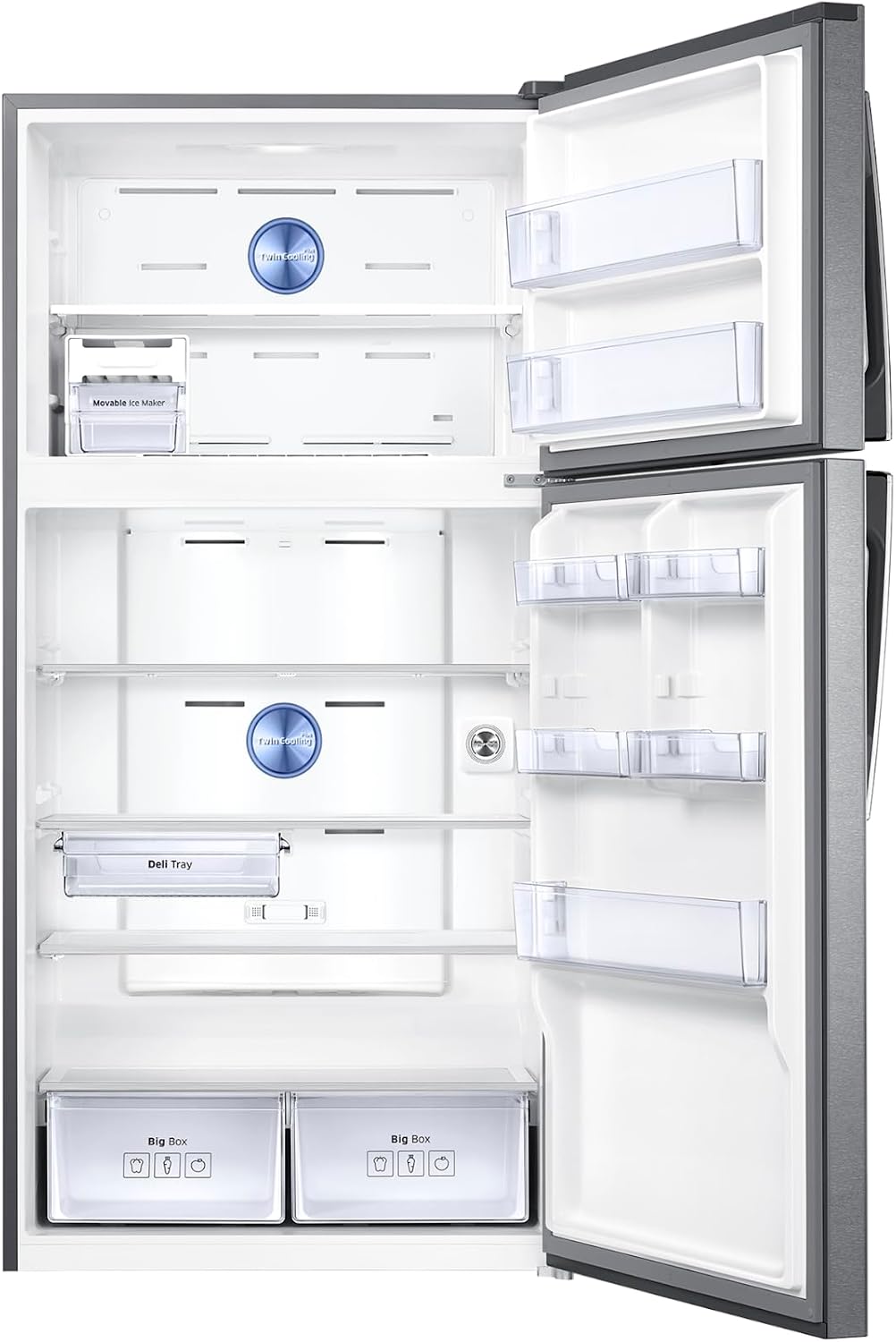 Samsung 810L Gross Top Mount Refrigerator, RT58K7057SL/AE, Easy Clean Steel, Twin Cooling Plus, 10 Year Warranty on Digital Inverter Compressor (UAE version)
