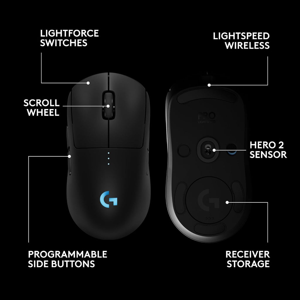 Logitech G PRO 2 LIGHTSPEED Gaming Mouse — Black