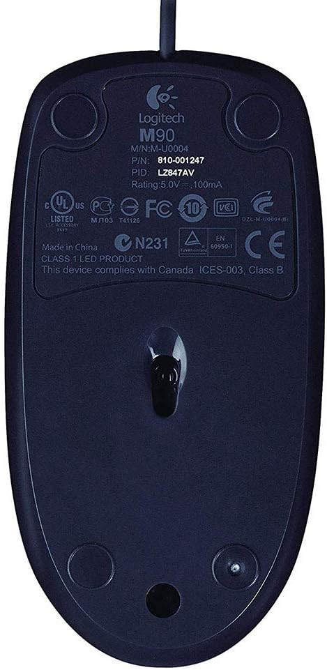 Logitech M90 Wired Mouse — Grey