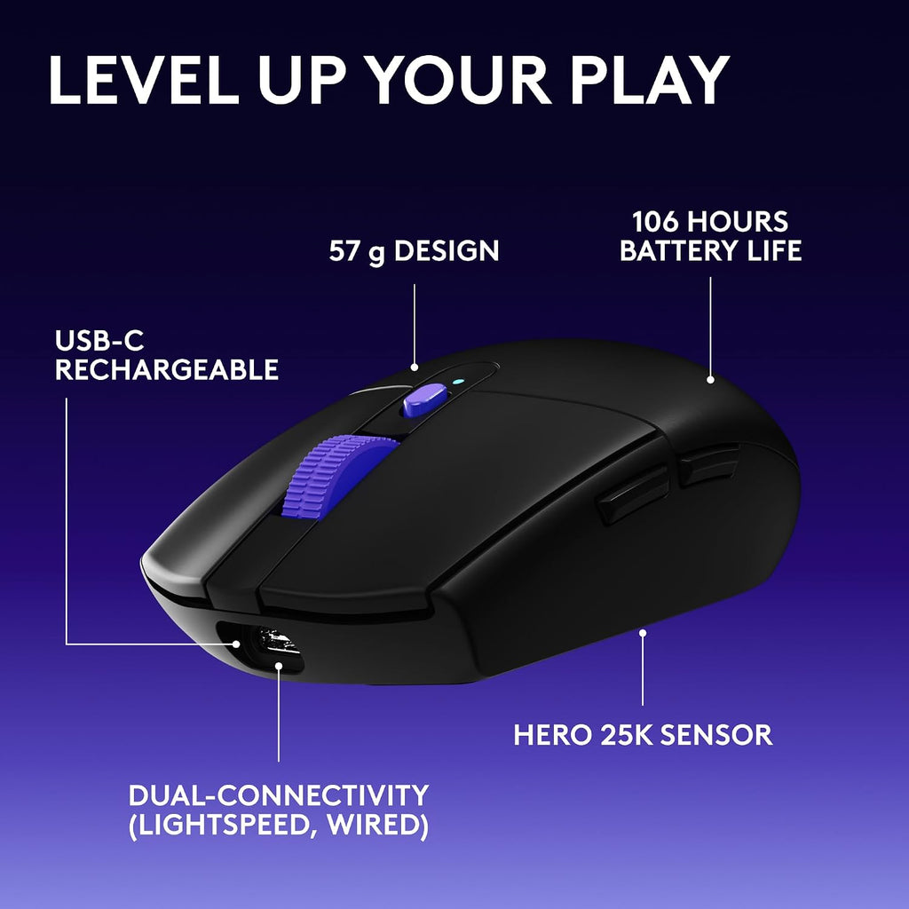Logitech G305 X SUPERLIGHT Gaming Mouse — Black