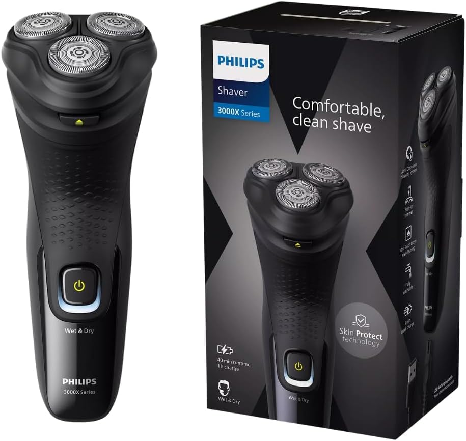 PhilipsShaver 3000X Series Wet & Dry Electric Shaver X3021/00 — Black