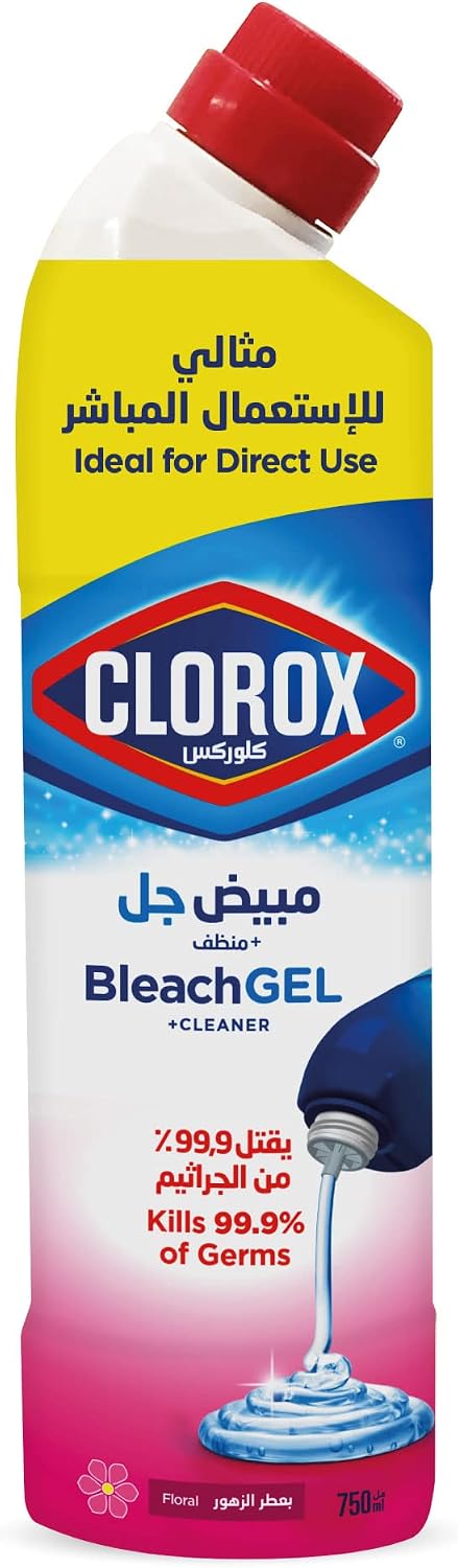 Clorox Bleach Gel and Cleaner, 750ml, Floral Magic, Kills 99.9 Percent of Germs, Thick Gel Formula — front product image
