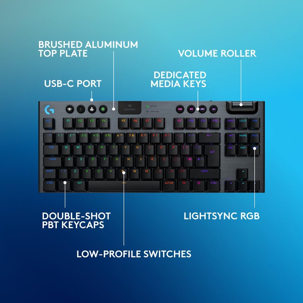 Logitech G915 X TKL Wireless Gaming Keyboard — Black