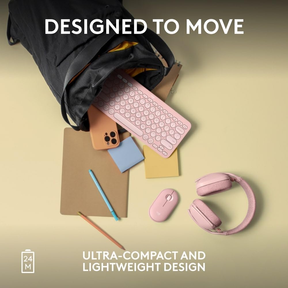 Logitech M350S Wireless Mouse — Rose