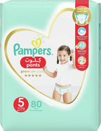 Pampers Premium Care Pants Diapers, Size 5, 12-18kg, Unique Softest Absorption for Ultimate Skin Protection, 40 Count