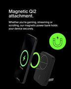Belkin BoostCharge Pro Wireless Power Bank 10000mAh, 15W with Qi2, MagSafe Compatible Portable Charger + Built-in Pop-up Kickstand, For iPhone 17, iPhone Air, iPhone 16, 15, 14, Pixelsnap and More