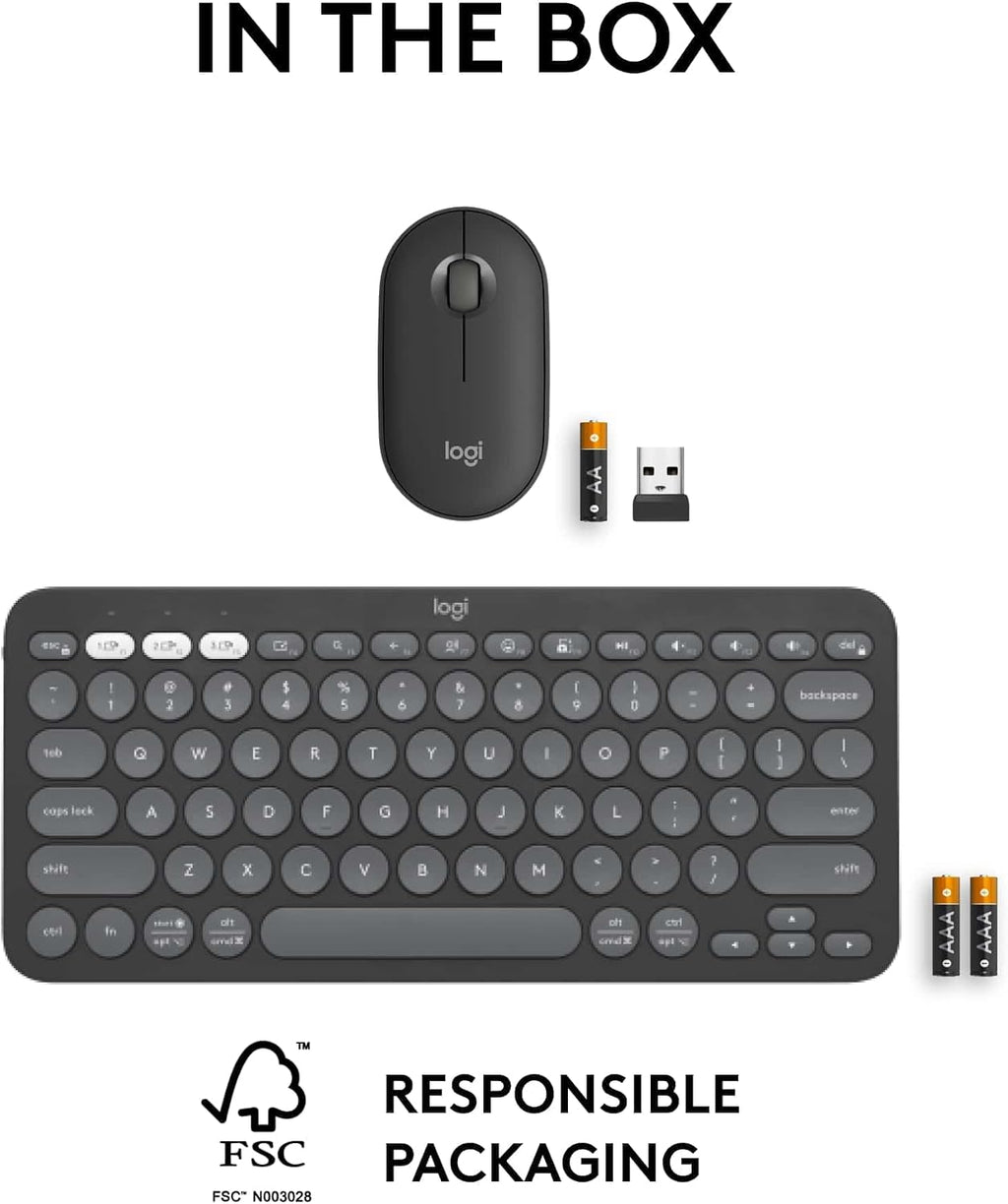 Logitech Pebble 2 Keyboard and Mouse Combo — Graphite