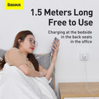 Baseus Simple Wisdom Series PD 2.4A USB To Lightning Cable 2Pack 4.9ft iPhone Charger High-Speed Data Cable — 4.9 Feet
