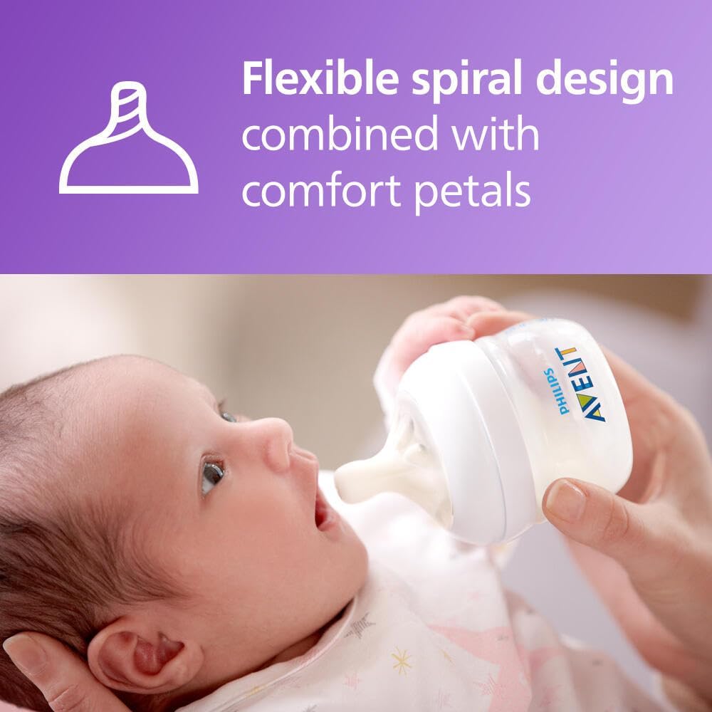 Philips AVENT Philips Natural Baby Bottle, Clear, 2oz, 2pk, SCF019/25 — Clear