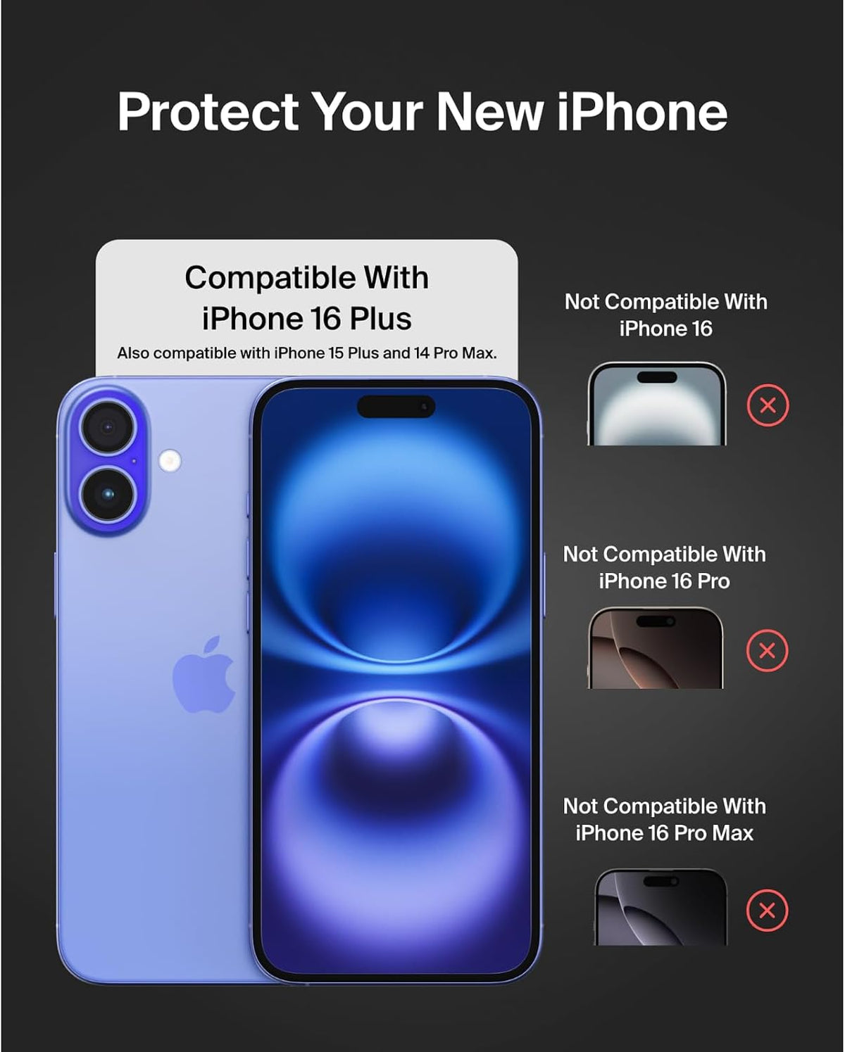 Belkin ScreenForce TemperedGlass Treated Screen Protector for iPhone 15 Plus, Slim, Crystal Clear, Scratch-Resistant Tempered Glass Film, Includes Easy Align Tray for Bubble Free Application