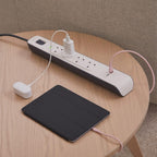 Belkin 4 Way 2 Meter Surge Protection Strip with 2 x 2.4 Ampere USB Charging