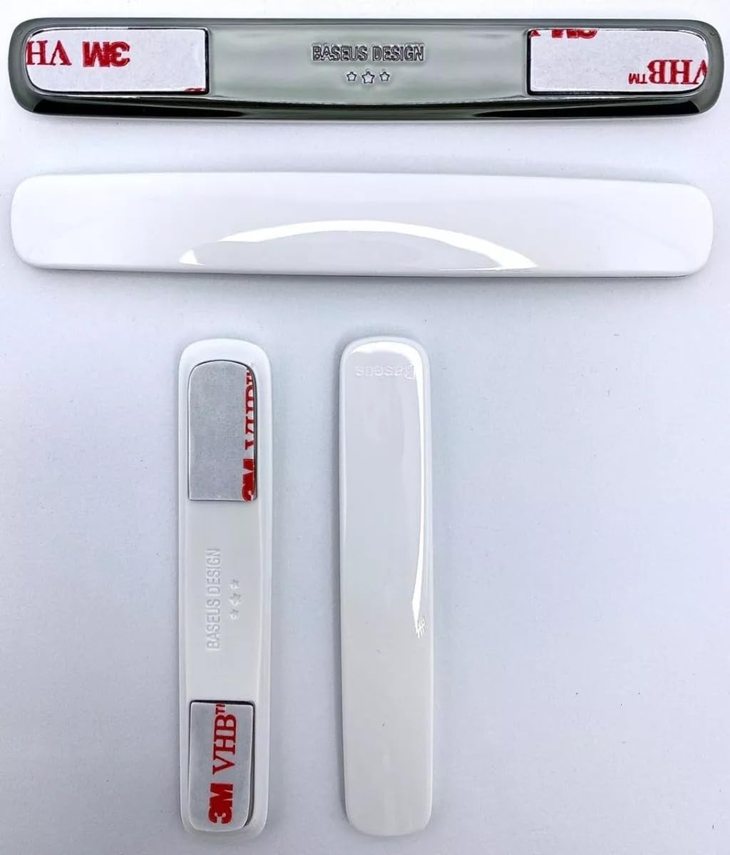 Baseus Bumper Strips, 4Pcs Anti-Collision Protector Strips Adhesive Door Stopper Wall For Car Doors,Bumper(2Long&Short/Pack) White — White