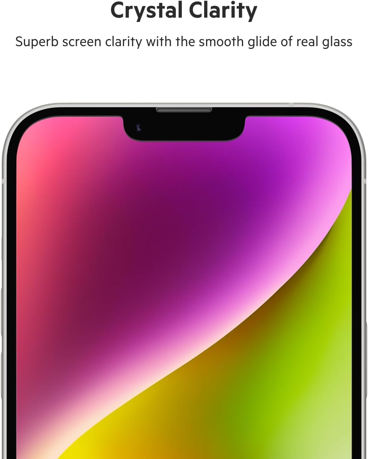 Belkin UltraGlass iPhone 14 Plus, iPhone 13 Pro Max Screen Protector, AntiMicrobial-Treated, Easy Bubble Free Application with Included Installation Guide Tray, 9H Hardness Tested, Tempered Glass