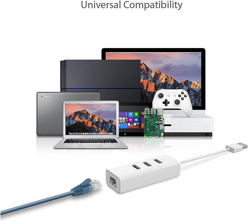 TP-Link USB 3.0 3 Port Hub & Gigabit Ethernet Adapter 2 in 1 USB Adapter UE330, White