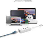 TP-Link USB 3.0 3 Port Hub & Gigabit Ethernet Adapter 2 in 1 USB Adapter UE330, White