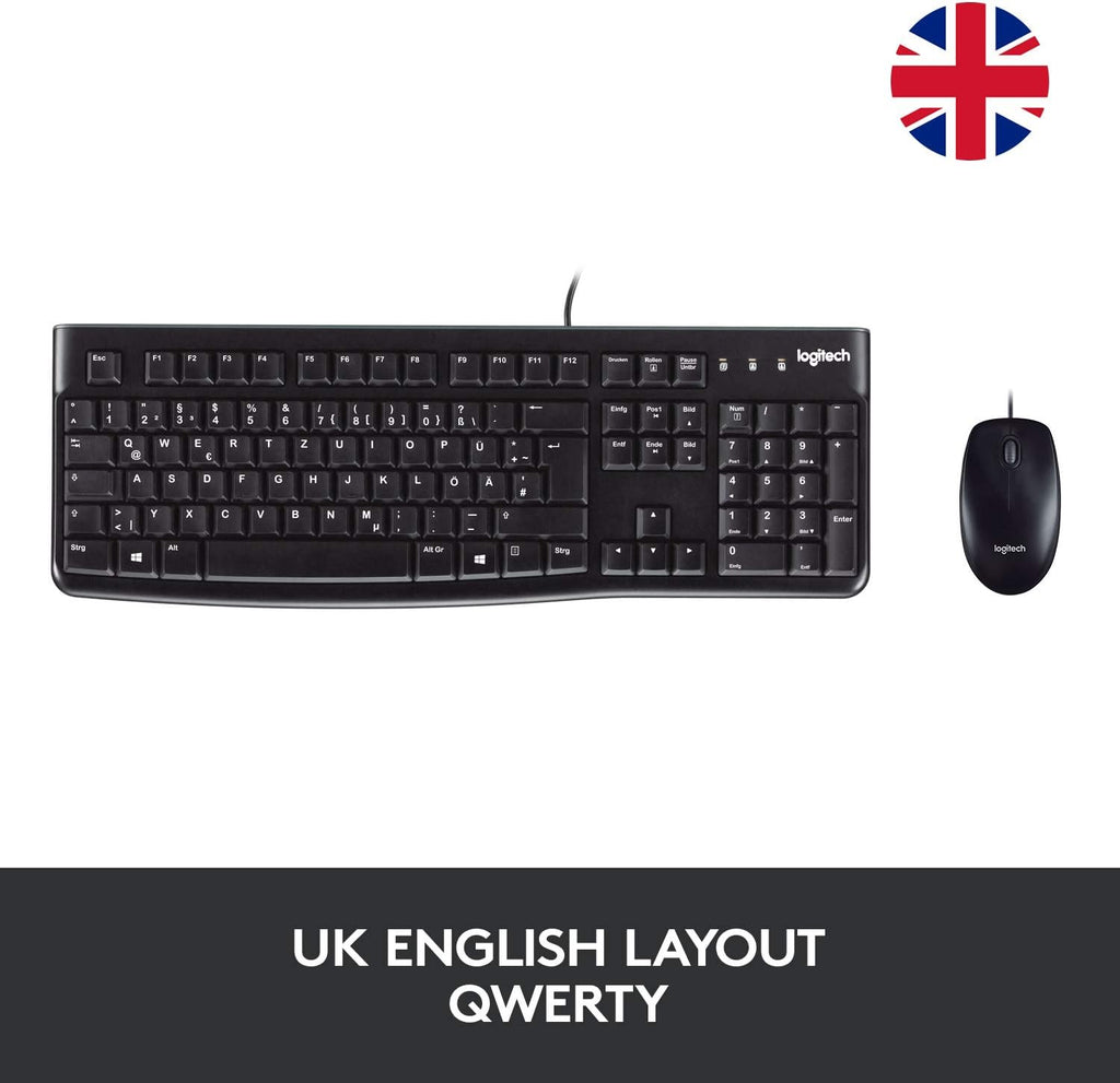 Logitech MK120 Keyboard and Mouse Combo — Black