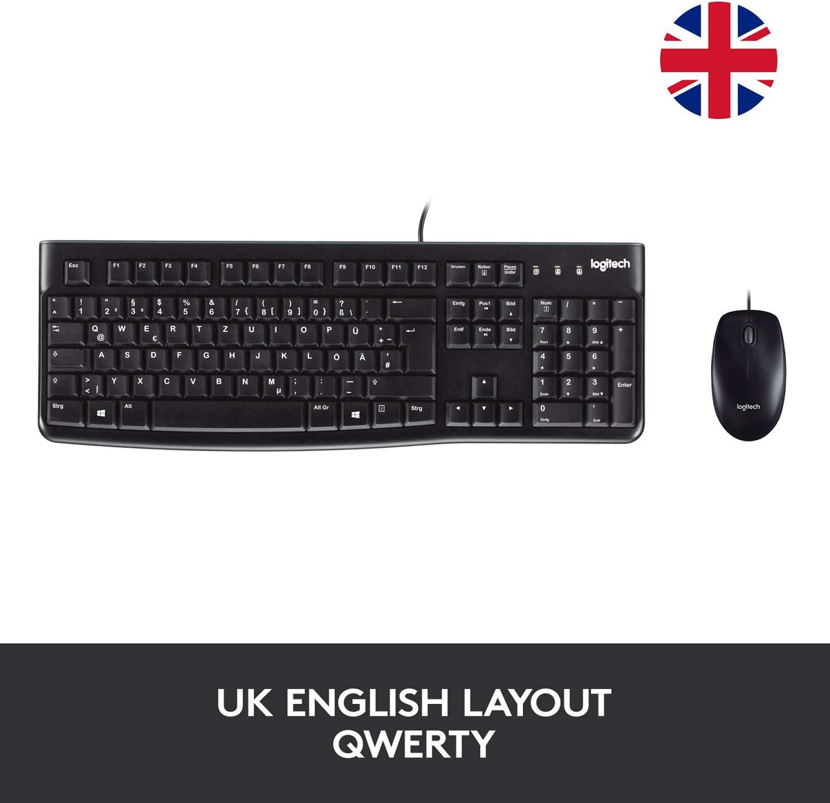 Logitech MK120 Keyboard and Mouse Combo — Black