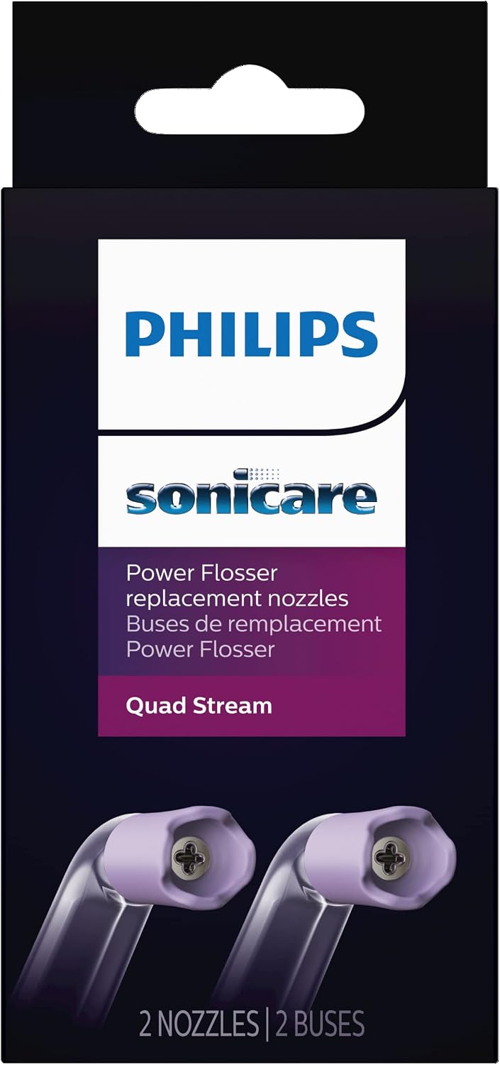 Philips Sonicare Power Flosser Quad Stream Tips (F3), 2pk, White HX3062/00 — White