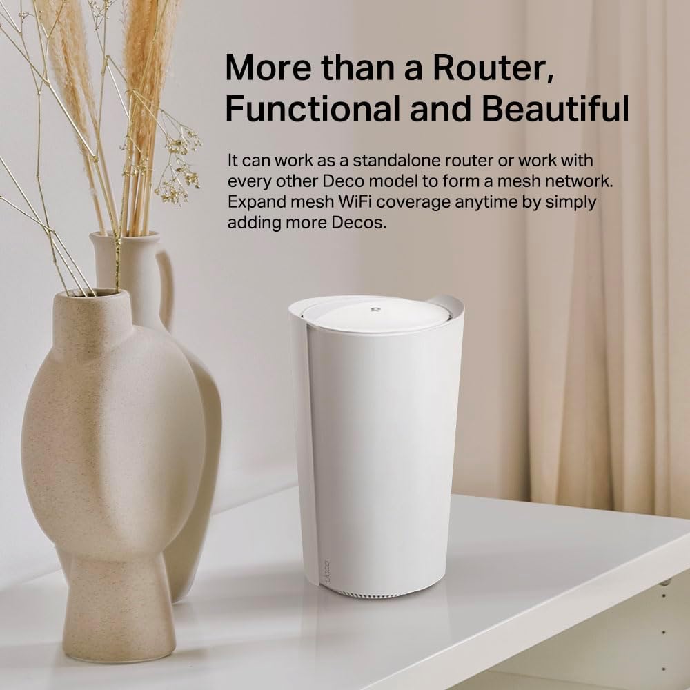 TP-Link Deco AX7800 Tri-Band Mesh WiFi 6 System (Deco X95) - Whole Home Coverage up to 6100 Sq.Ft with AI-Driven Smart Antennas, Multi-Gig Ethernet, Replaces Wireless Router and Extender (2-Pack)