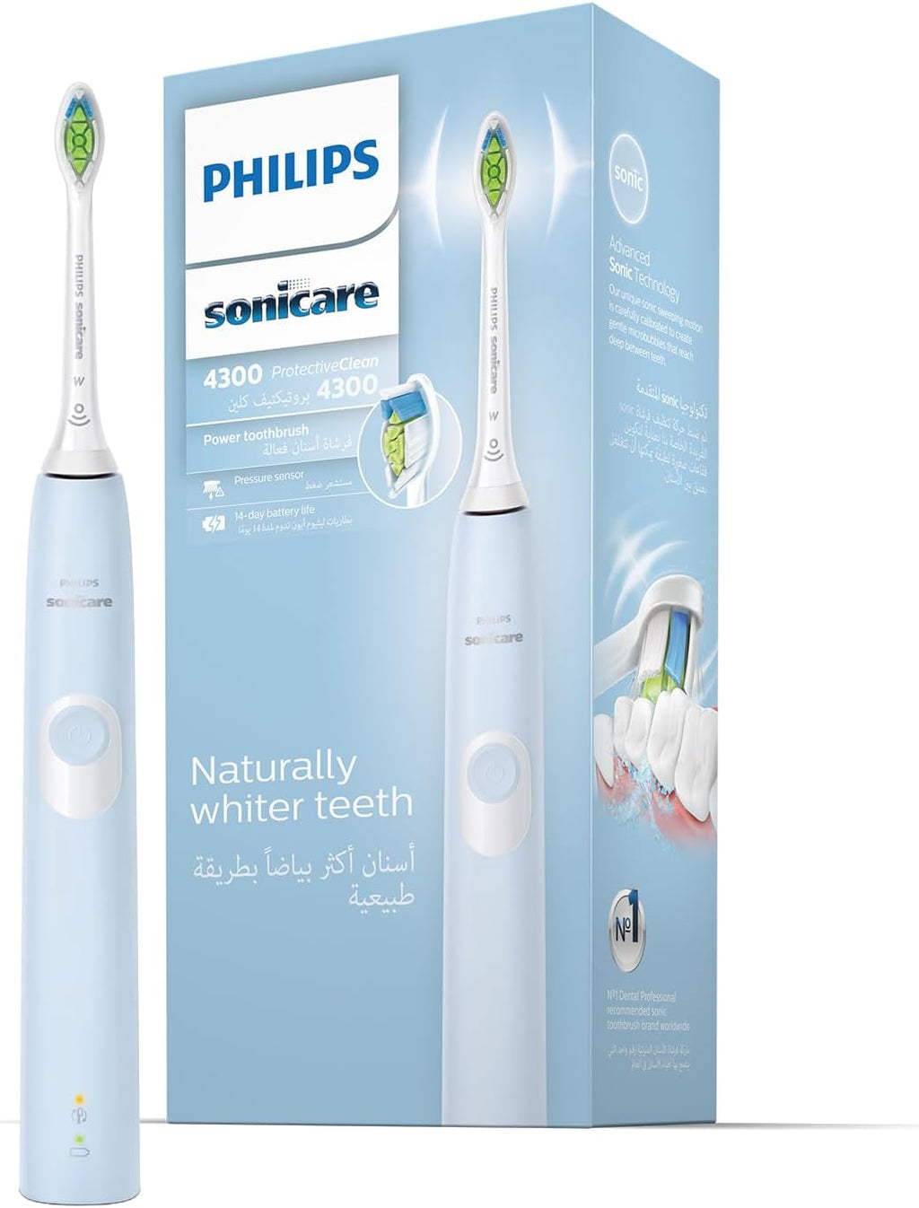 Philips Sonicare 4300 Protective Clean HX6803/26, Blue, Certified UAE 3 Pin — Blue