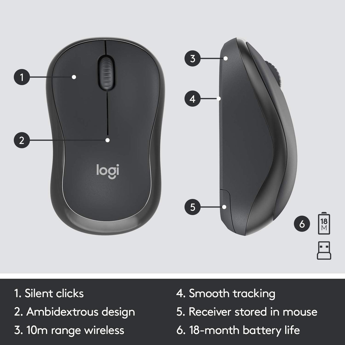 Logitech MK295 Keyboard and Mouse Combo — Black