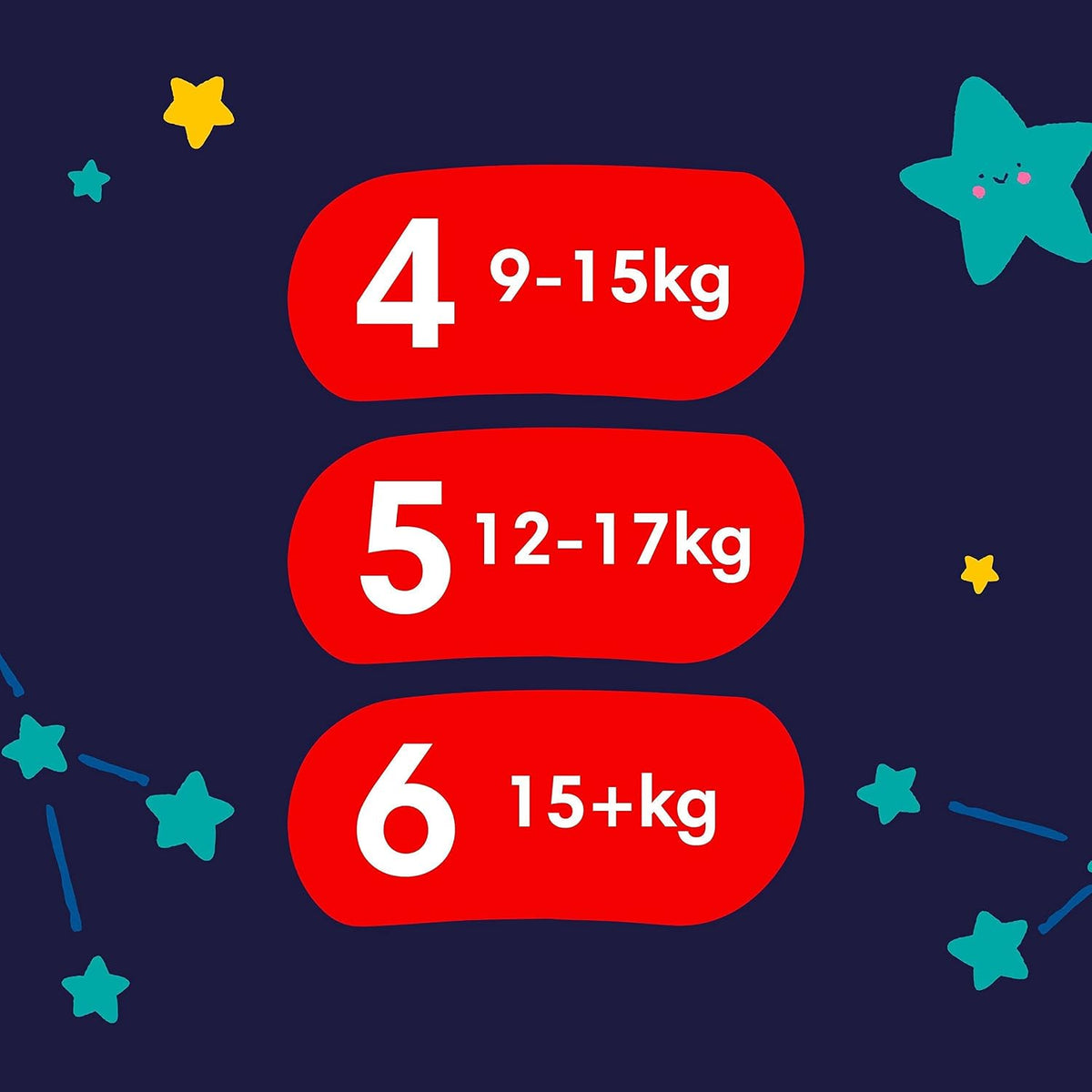 Pampers Night Nappies Pants Size 6 (15+kg) Baby-Dry, Monthly Box, Nappy Panties Provide Extra Protection for the All Night, 138 Nappies