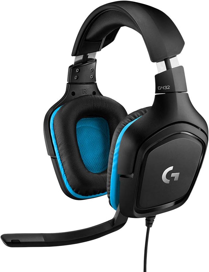 Logitech G432 Gaming Headset — Black/Blue