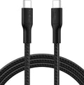 Belkin Eco Braided USB-C to USB-C Cable (2M, 240W) - Soft, Flexible Fast-Charging Cable, Type C Charger Cord for iPhone 16, Galaxy S25, Pixel 9, MacBook, iPad Pro, & More - Black (USB 2.0)