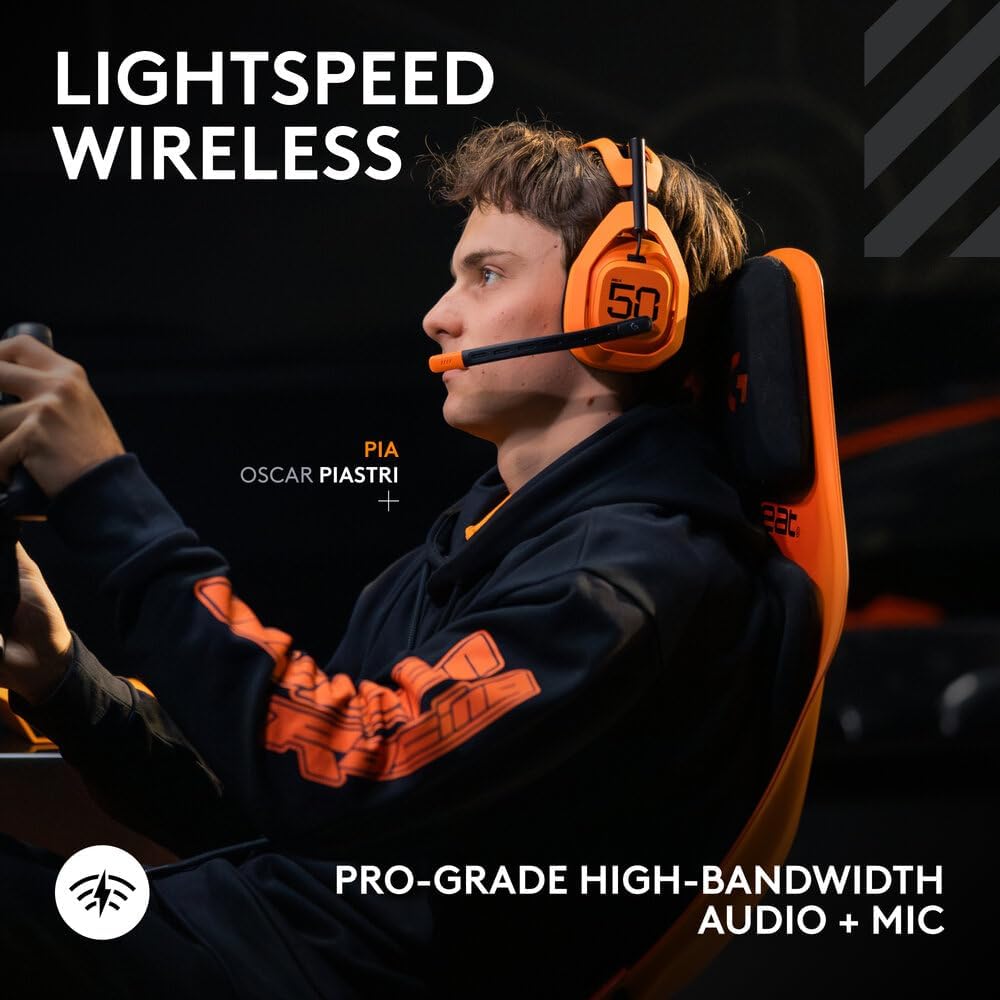 Logitech G ASTRO A50 X McLaren Edition Gaming Headset — Papaya