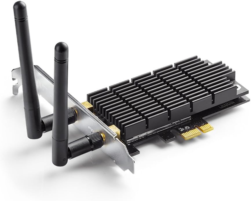 TP-Link AC1300 PCIe WiFi PCIe Card(Archer T6E)- 2.4G/5G Dual Band Wireless PCI Express Adapter, Low Profile, Long Range, Heat Sink Technology, Supports Windows 10/8.1/8/7/XP