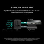 TP-Link TL-SX105 | 5 Port 10G/Multi-Gig Unmanaged Ethernet Switch | Desktop/Wall-Mount | Plug & Play | Fanless | Sturdy Metal Casing | Limited Lifetime Protection | Speed Auto-Negotiation