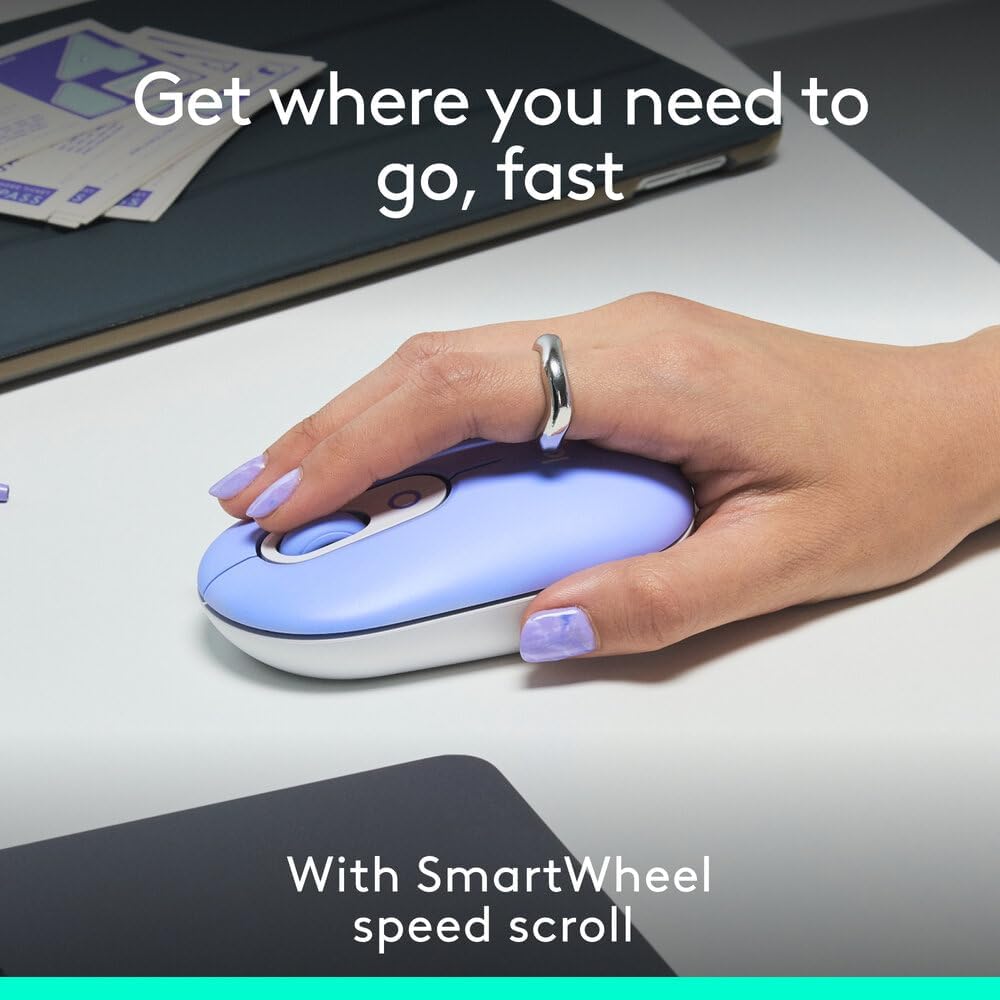 Logitech POP Mouse Wireless Mouse — Purple