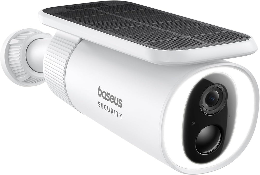 Baseus S1 Solar Outdoor Security Camera 2K — Solo Camera — White