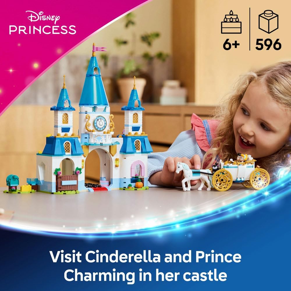 LEGO Disney Princess Cinderella's Castle & Horse Carriage 43275