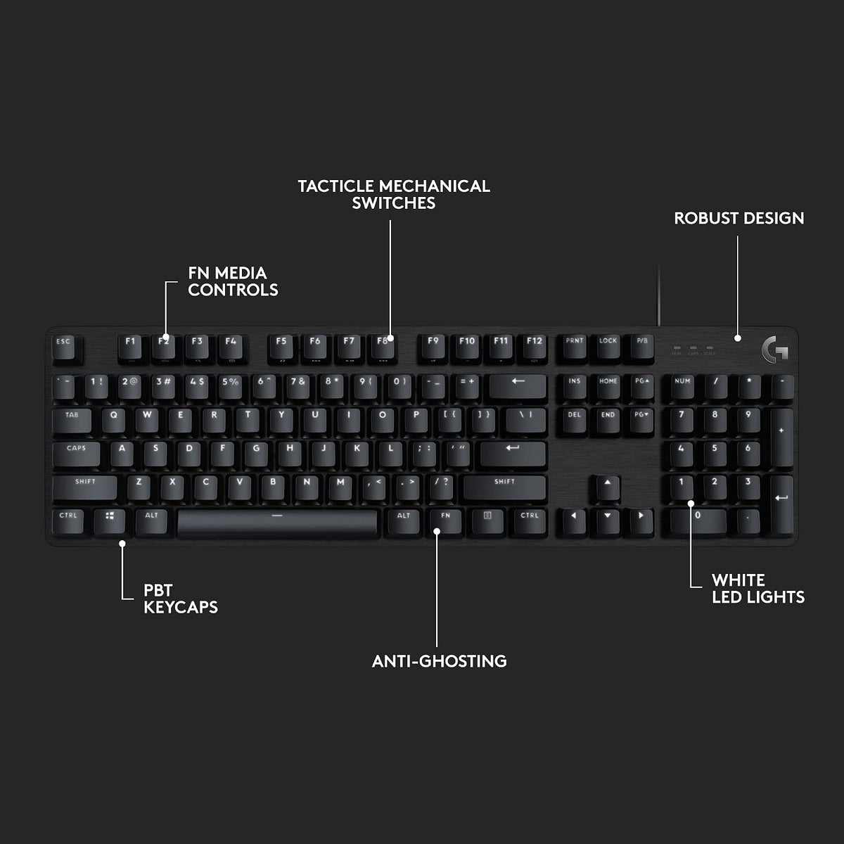 Logitech G413 SE Gaming Keyboard — Black