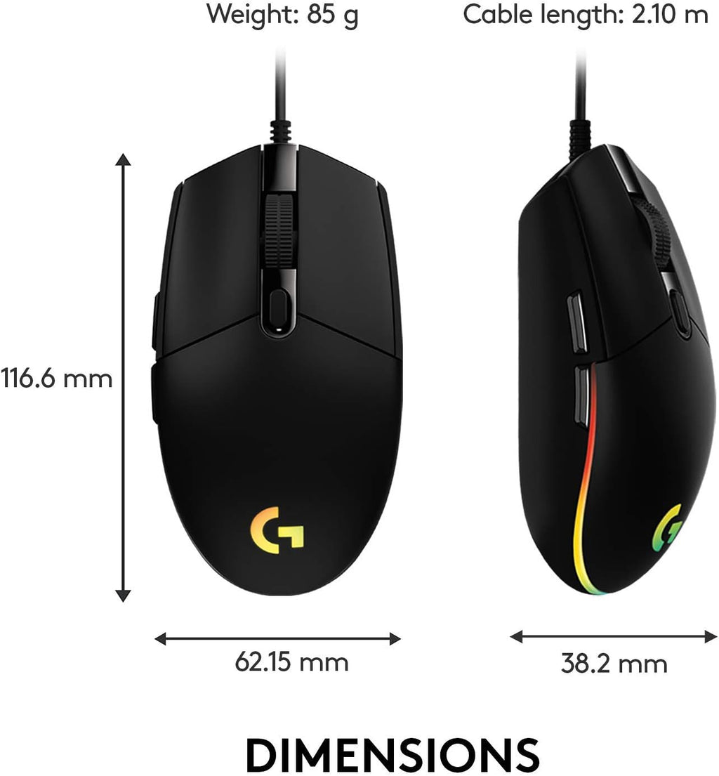 Logitech G102 Gaming Mouse — Black