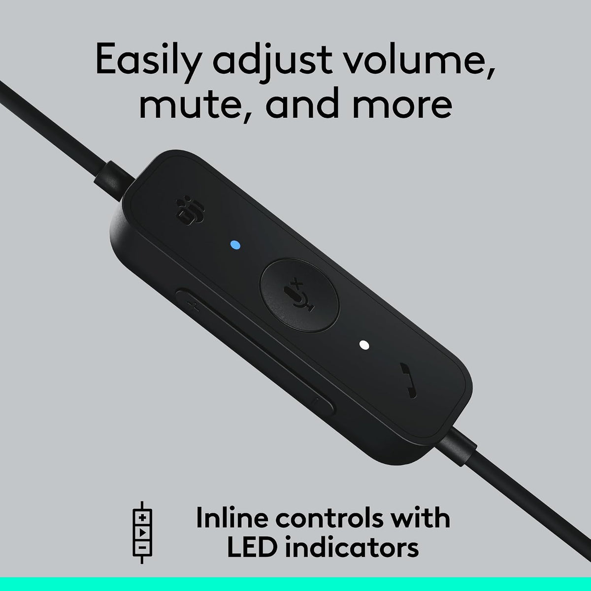 Logitech H570E USB-C Mono Headset — Teams — Black
