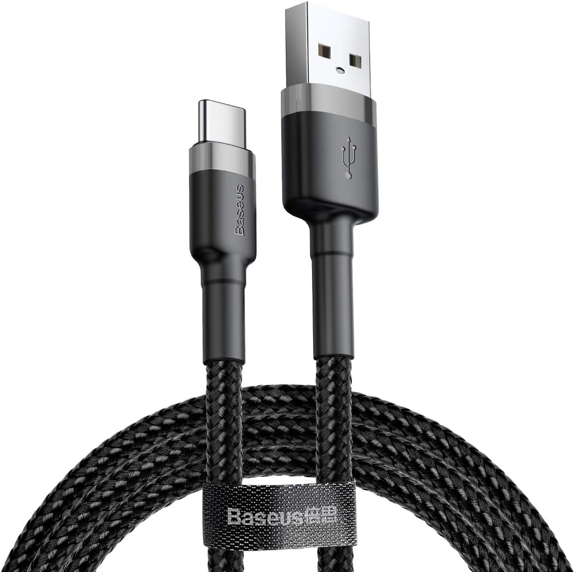Baseus Cafule USB Cable for Type-C, 2A, 2m, Gray/Black — 2 Meters — Grey/Black