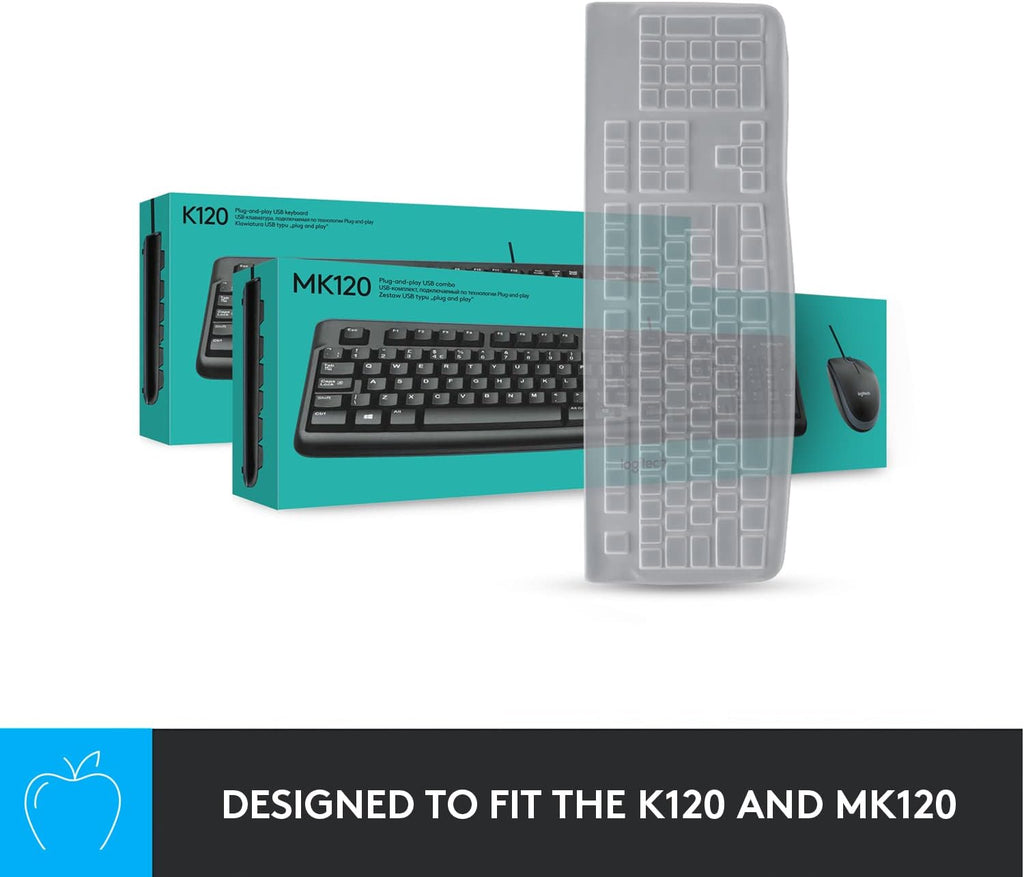 Logitech Protective Keyboard Cover for K120 and MK120 — White