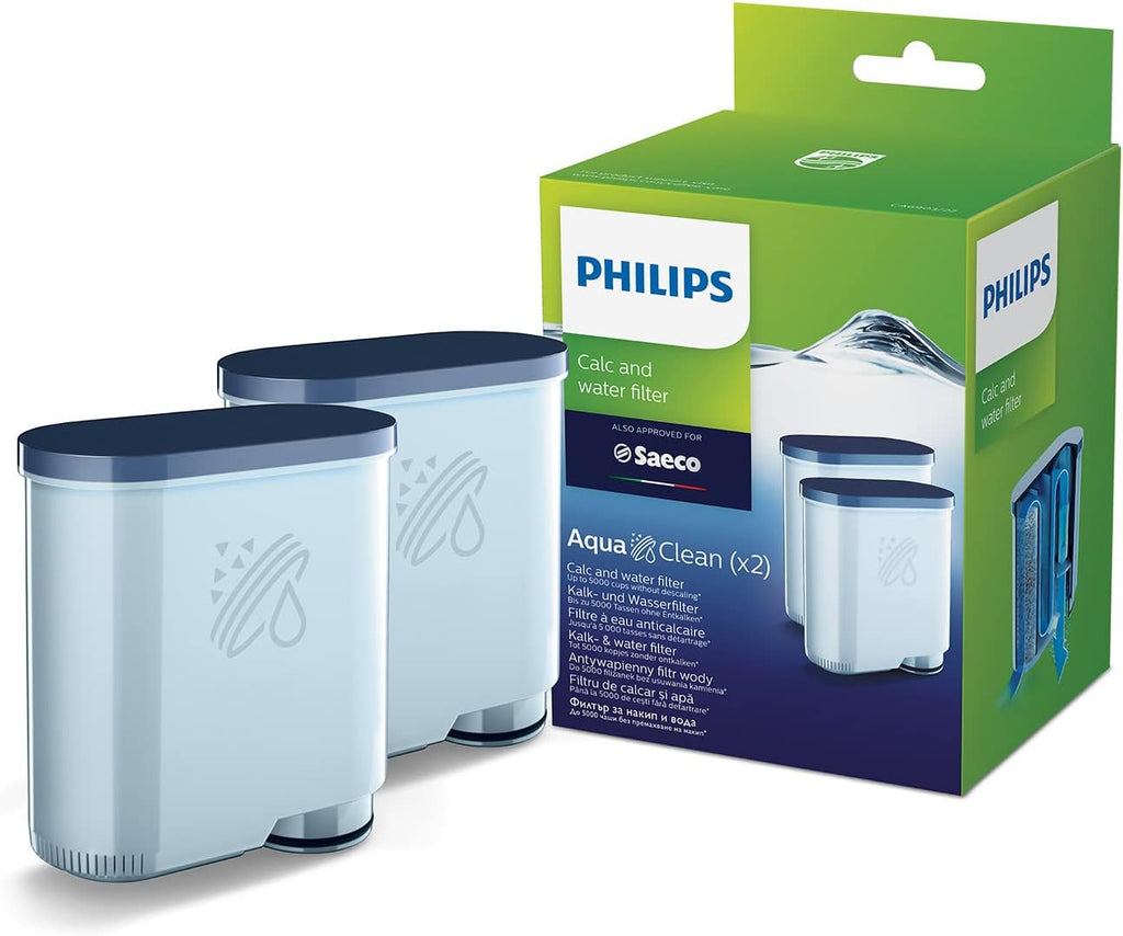 Philips Kalk CA6903/22 Aqua Clean Water Filter for Fully Automatic Coffee Machines, Pack of 2, Plastic