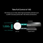 TP-Link TL-SX105 | 5 Port 10G/Multi-Gig Unmanaged Ethernet Switch | Desktop/Wall-Mount | Plug & Play | Fanless | Sturdy Metal Casing | Limited Lifetime Protection | Speed Auto-Negotiation